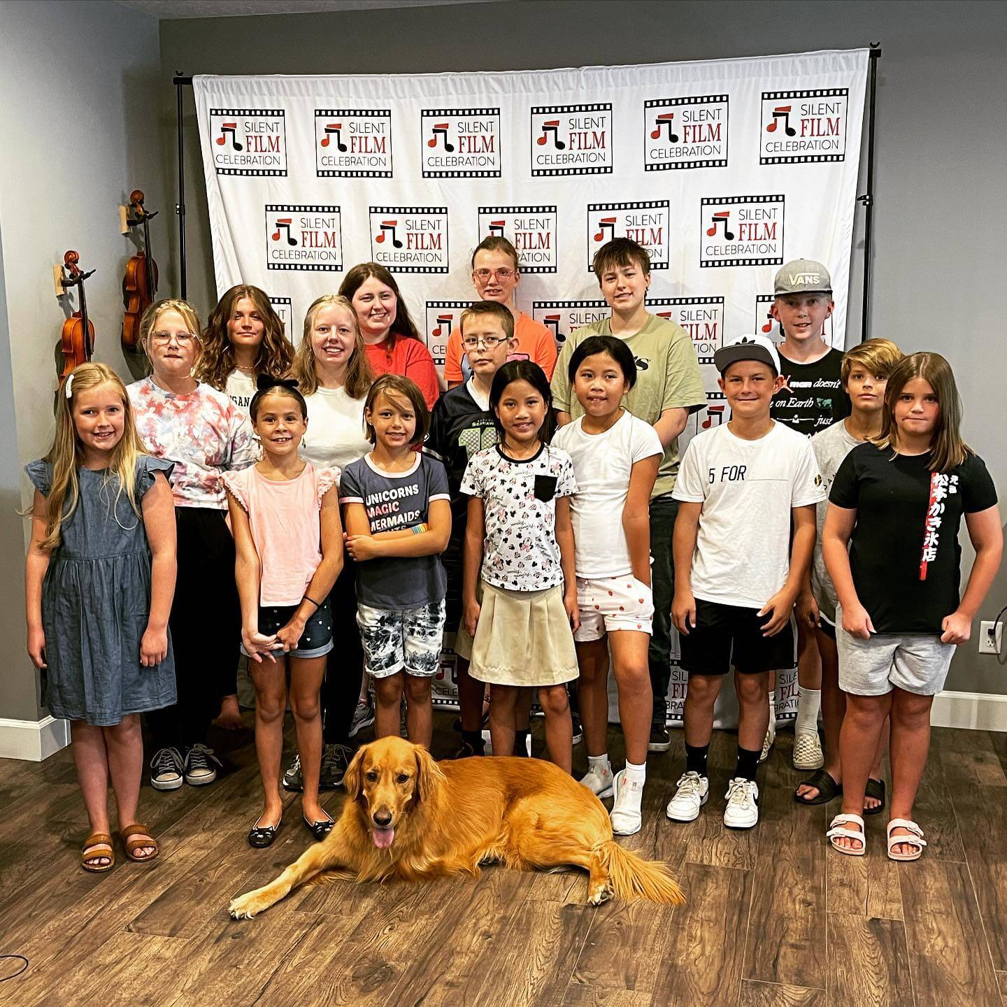 students at silent film celebration