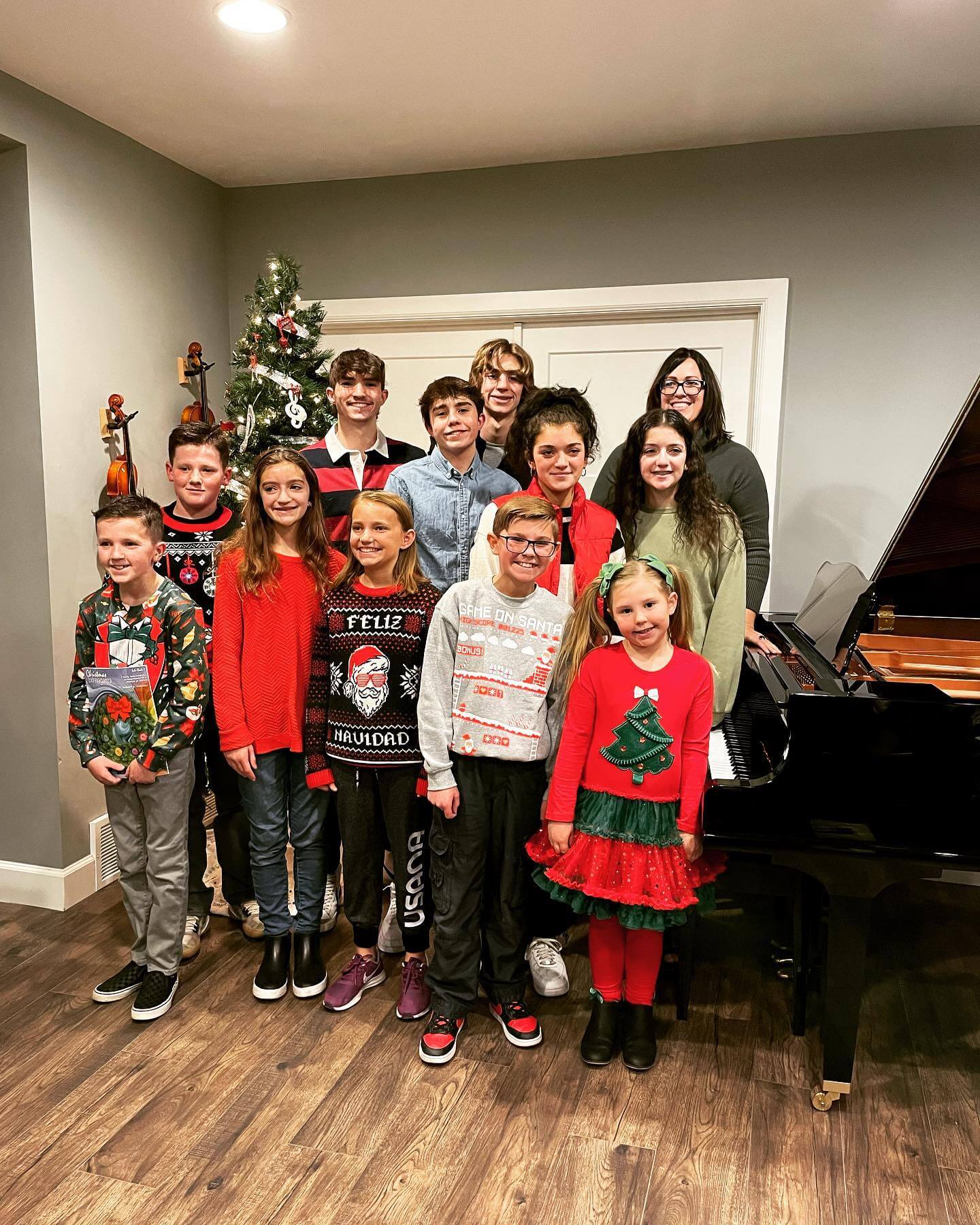 students at holiday recital